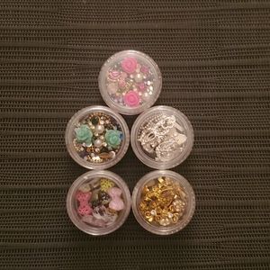 Custom Nail Art: 3D Rhinestones & Charms Set